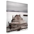 Obraz na płótnie - pomost, woda, łódka