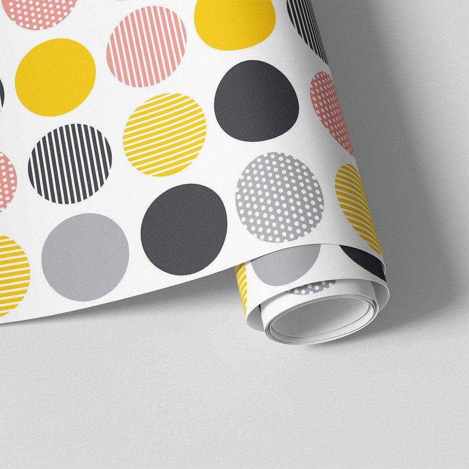 Tapeta - koła, linie, kropki