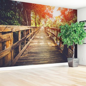 Fototapeta - most, drewno, natura