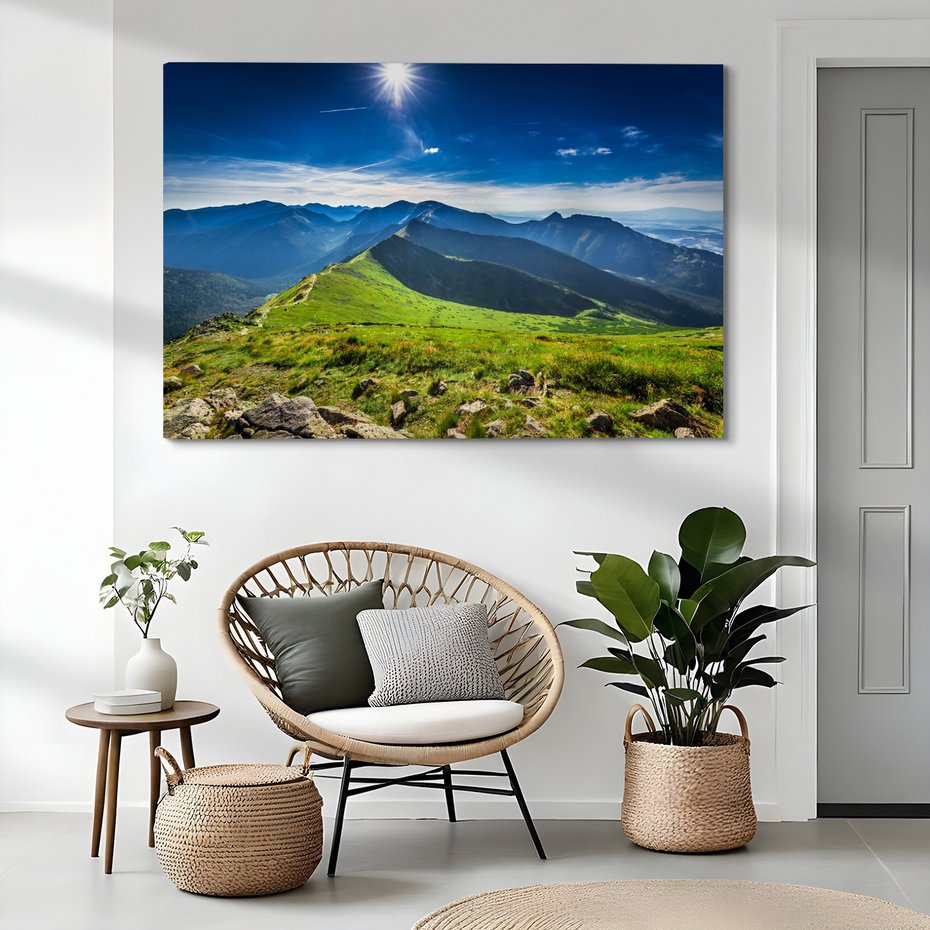 Obraz na płótnie - góry, krajobraz, niebo