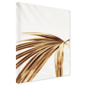 Obraz na płótnie - złoty, liść, minimalizm