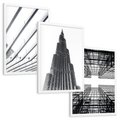 Zestaw obrazy w ramie, plakaty - architektura,budynek,struktura - rama biała