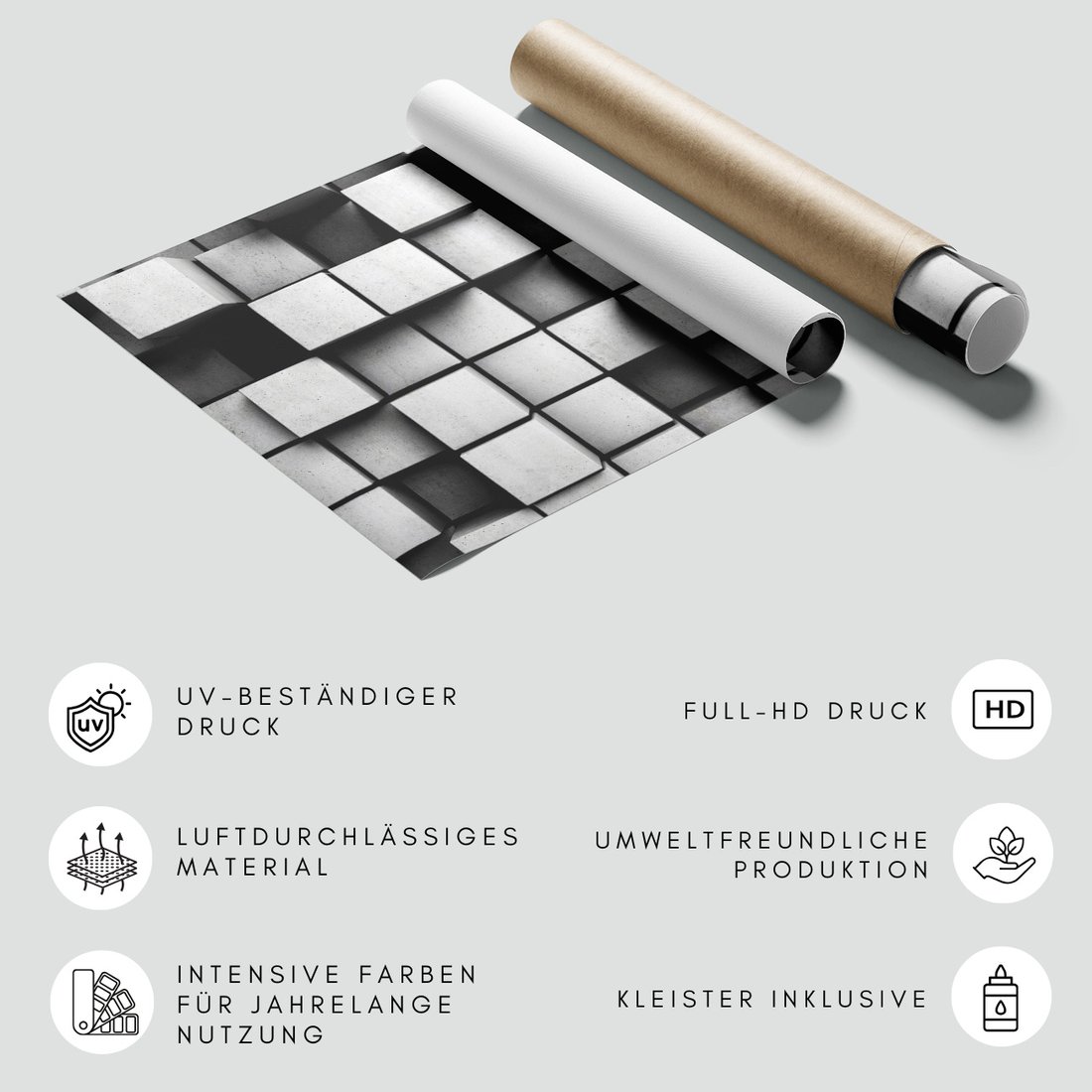 Fototapeta - kostki, beton, szarość