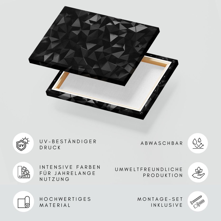 Obraz na płótnie - abstrakcja, trójkąty, ciemny