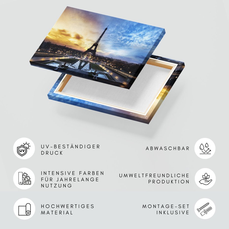 Obraz na płótnie - Wieża Eiffla, Paryż, miasto