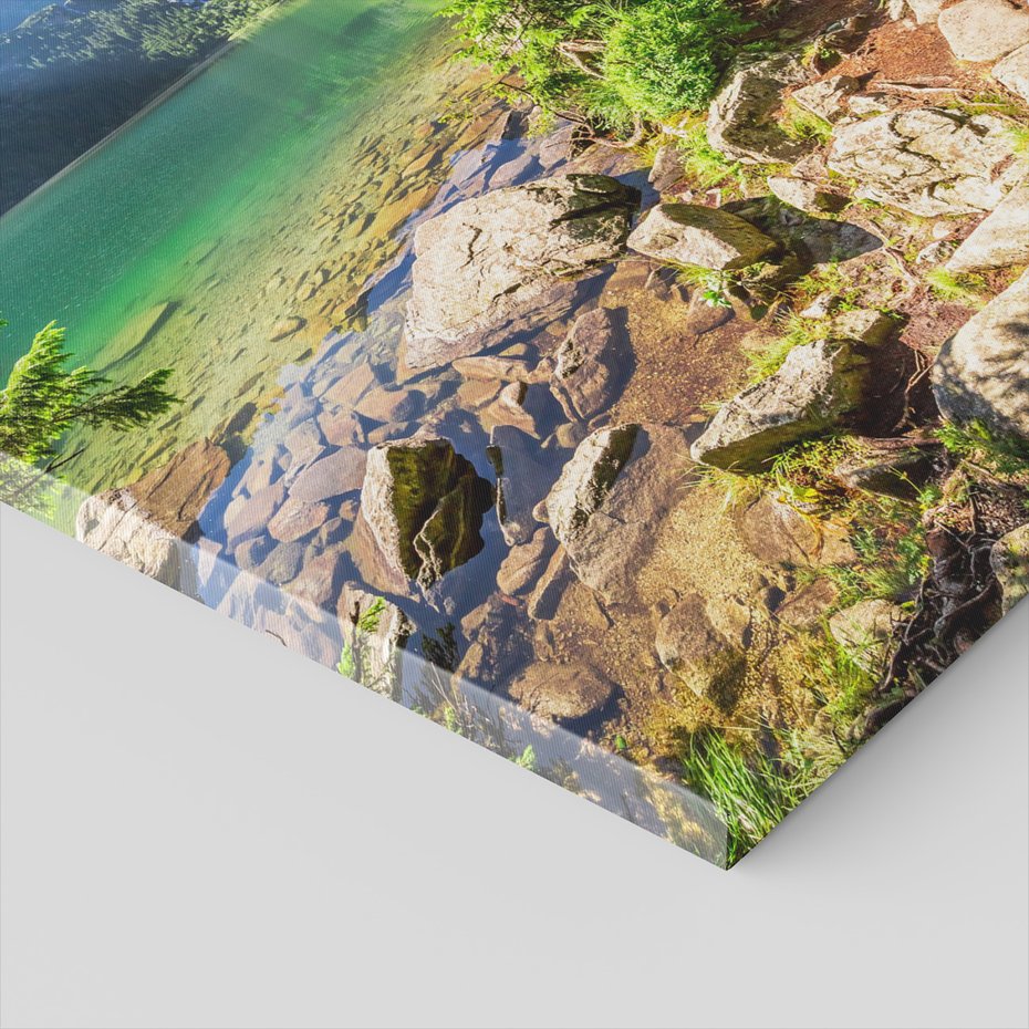 Obraz na płótnie - jezioro, góry, lasy