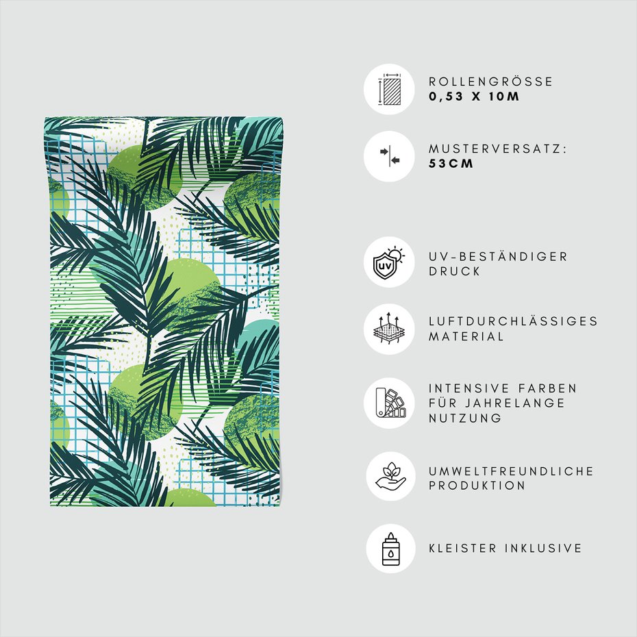 Tapeta - liście, geometria, abstrakcja