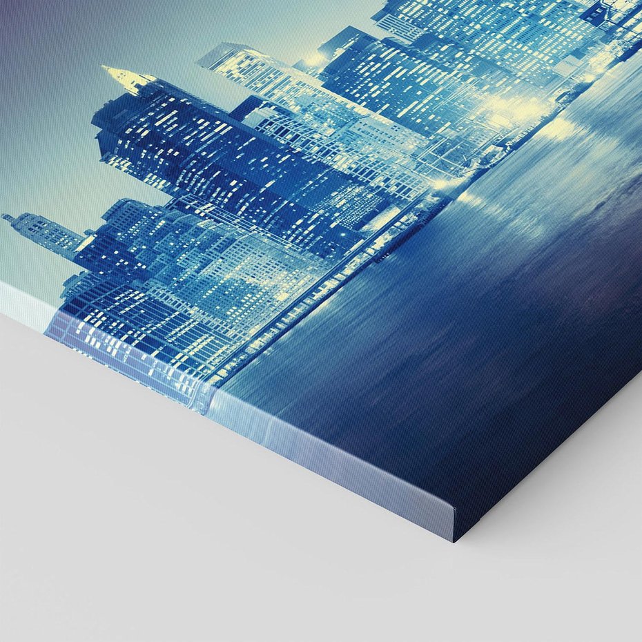 Obraz na płótnie - miasto, noc, budynki