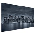 Obraz na płótnie - miasto, noc, woda