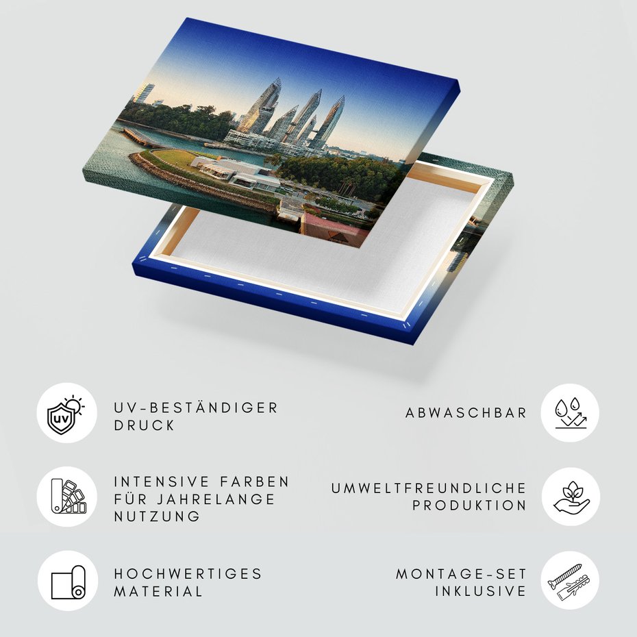 Obraz na płótnie - miasto, budynki, woda