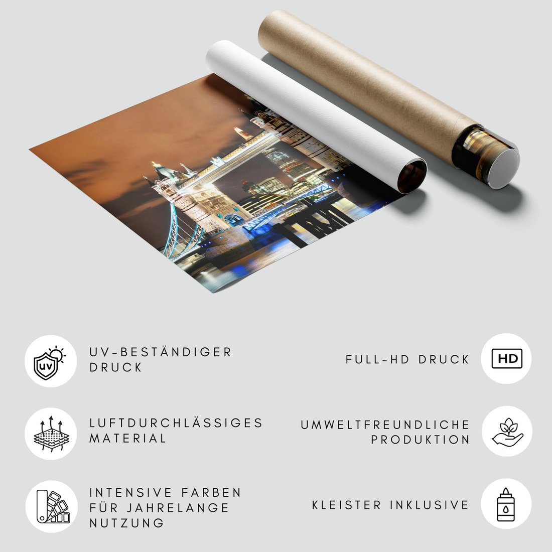 Fototapeta - Londyn, most, noc