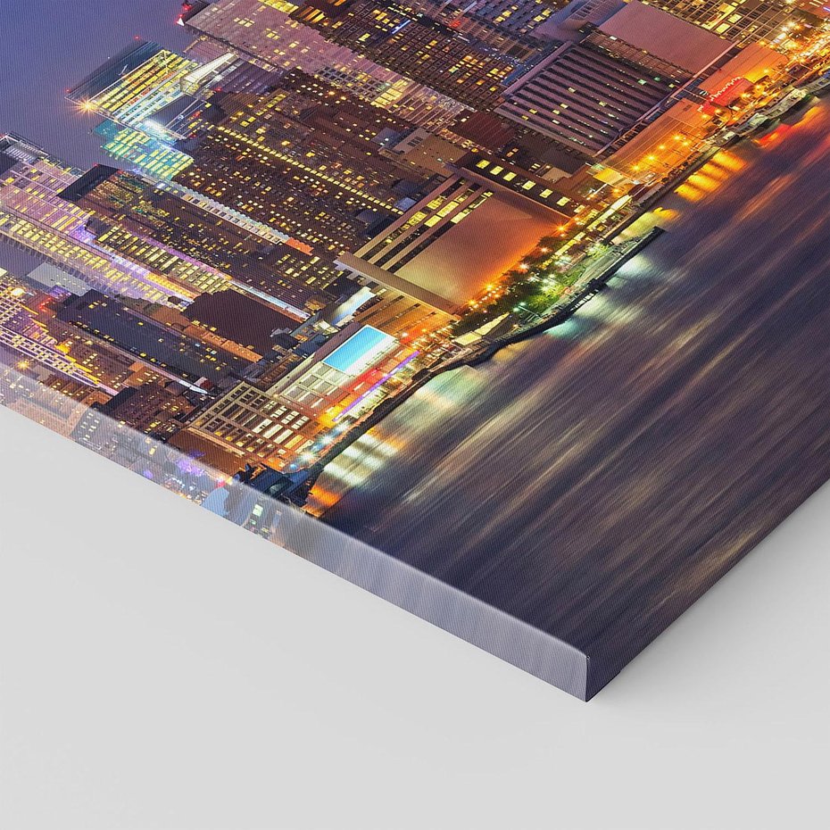 Obraz na płótnie - miasto, noc, panorama