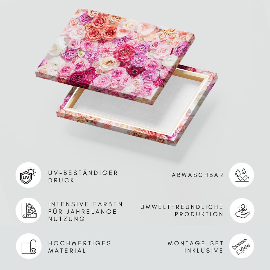 Obraz na płótnie - kwiaty, róże, tło