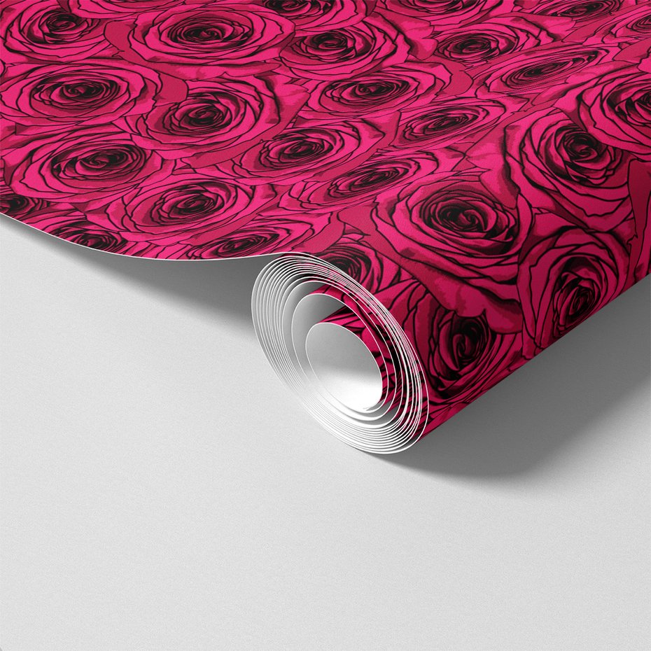 Tapeta - róże, kwiaty, wzór