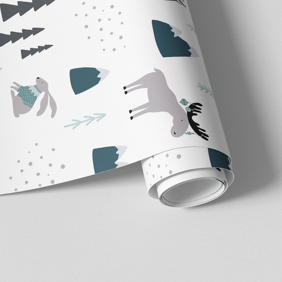 Tapeta - dziecięca, lisy, góry,