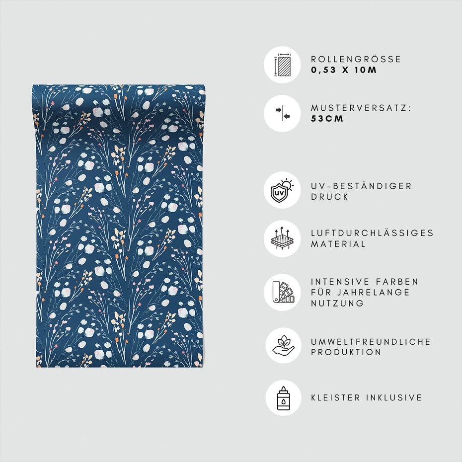 Tapeta - kwiaty, gałązki, natura