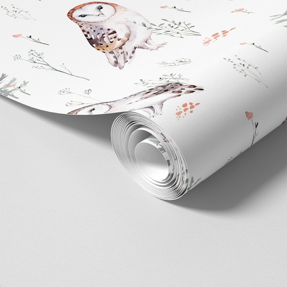 Tapeta - sowa, las, gałązka