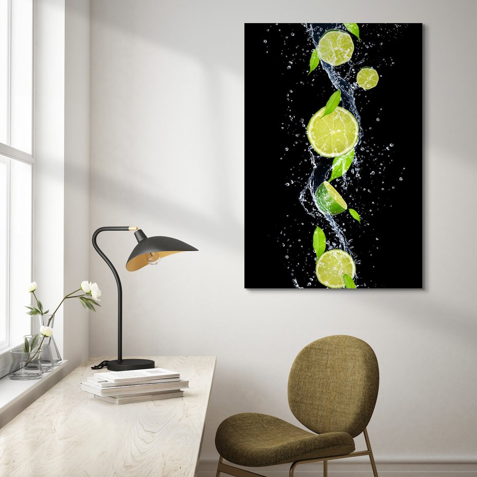 Obraz na płótnie - owoce, woda, świeżość