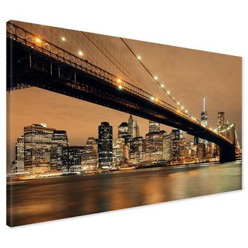 Obraz na płótnie - most, miasto, noc