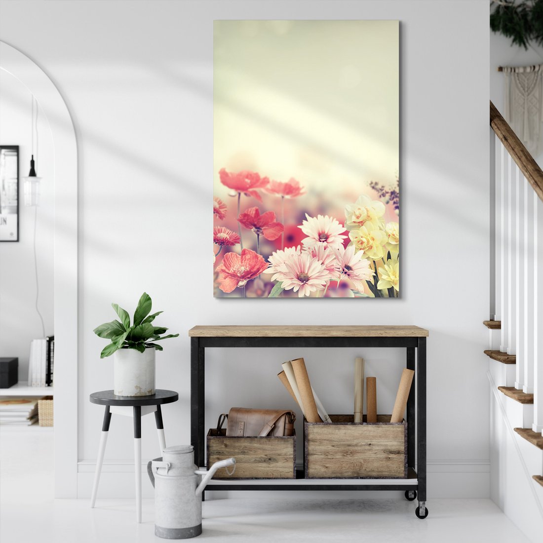 Obraz na płótnie - kwiaty, pastelowe, wiosna