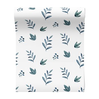 Tapeta - liście, gałązki, kropki