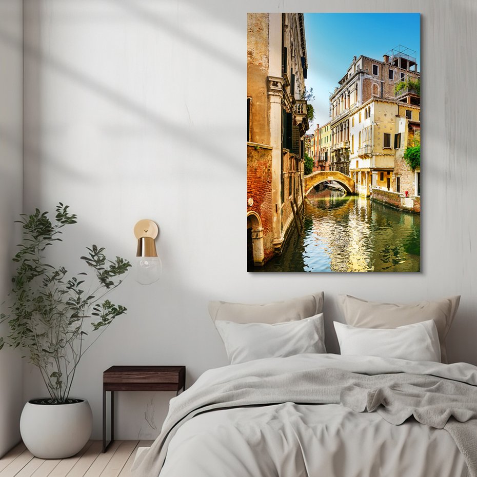 Obraz na płótnie - Wenecja, kanał, budynki