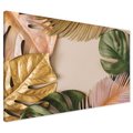 Obraz na płótnie - liście, złoto, dekoracja