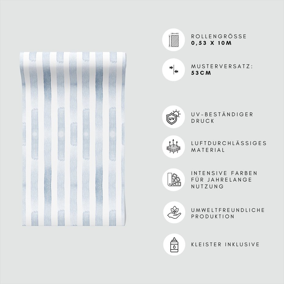 Tapeta - linie, paski, akwarela