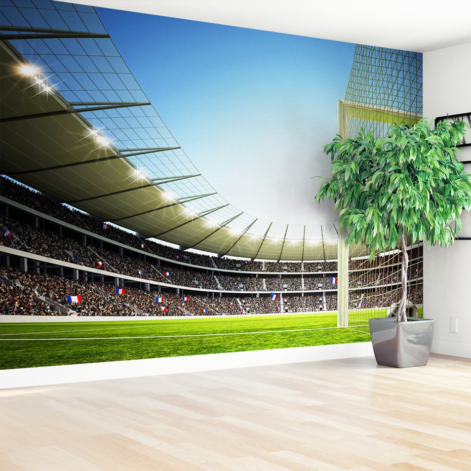 Fototapeta - stadion, piłka nożna, kibice