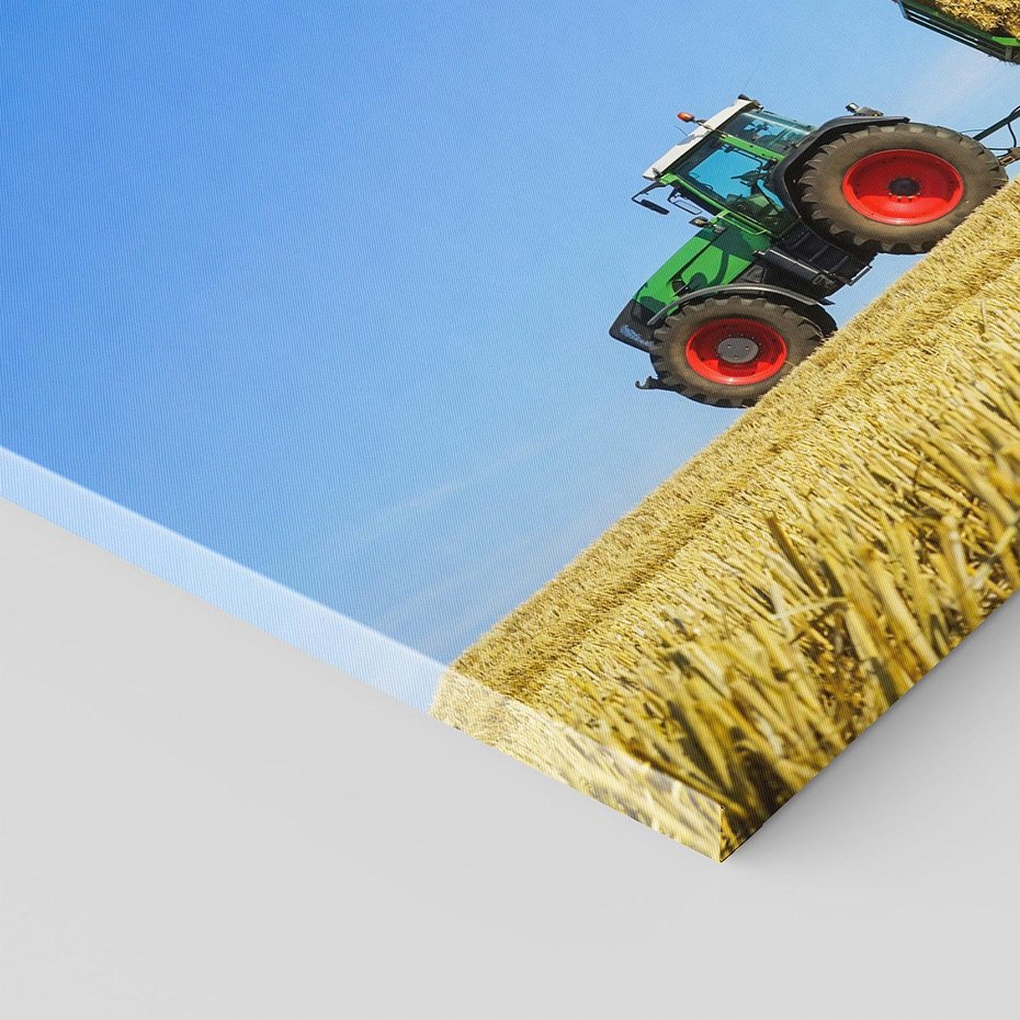 Obraz na płótnie - traktor, pole, niebo