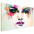 Obraz na płótnie - abstrakcja, twarz, akwarele