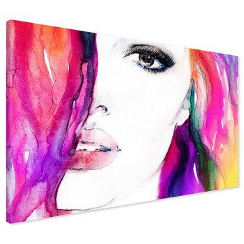 Obraz na płótnie - portret, akwarela, twarz