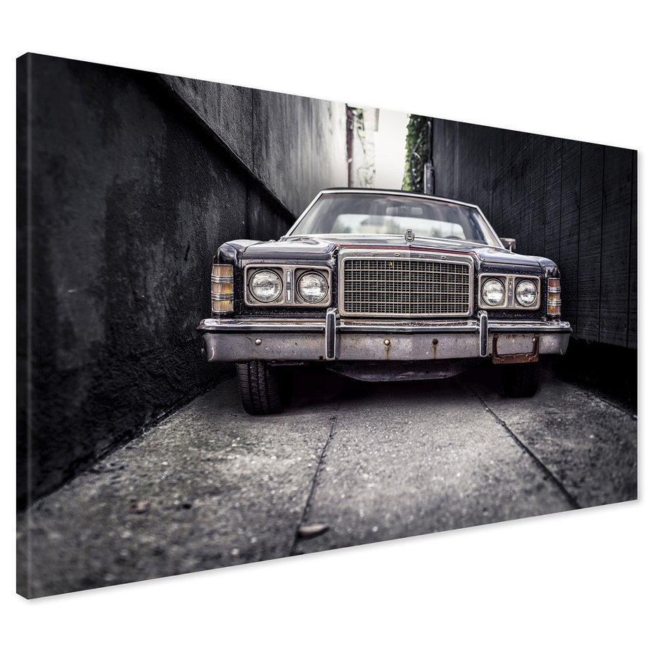 Obraz na płótnie - samochód, ulica, ciemno