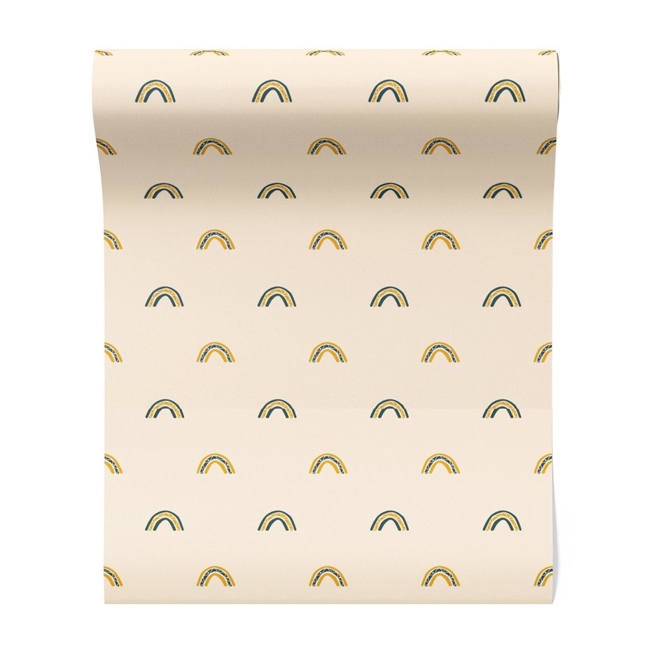 Tapeta - dziecięca, łuki, deseń,