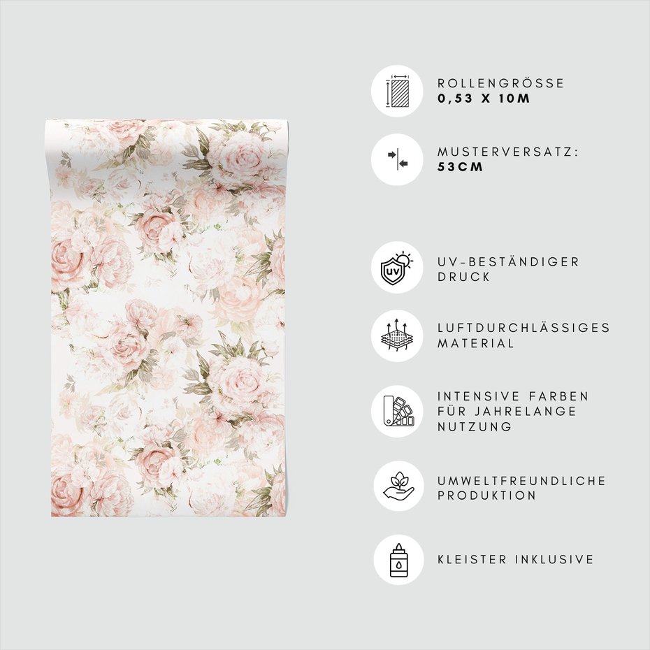 Tapeta - kwiaty, róże, liście