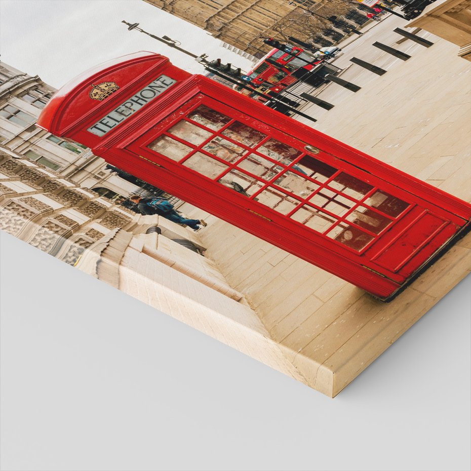 Obraz na płótnie - Londyn, budka telefoniczna, miasto