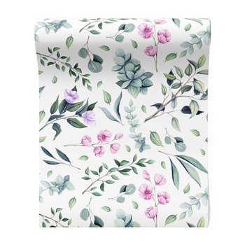 Tapeta - kwiaty, liście, gałęzie