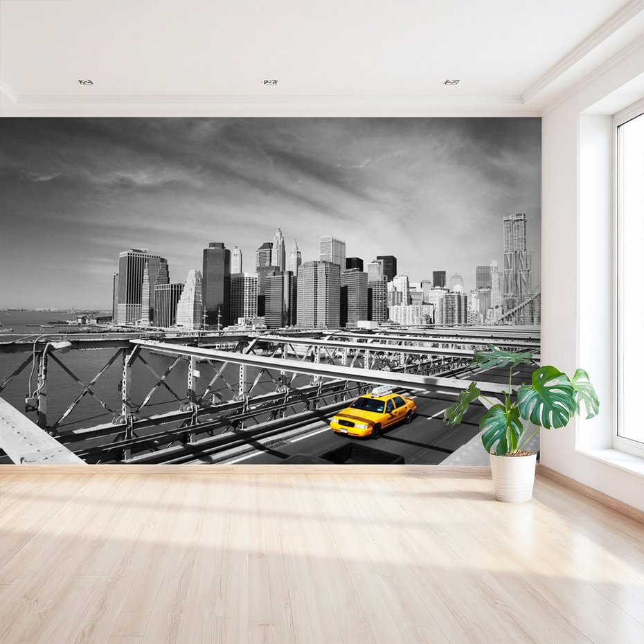 Fototapeta - miasto, most, taksówka