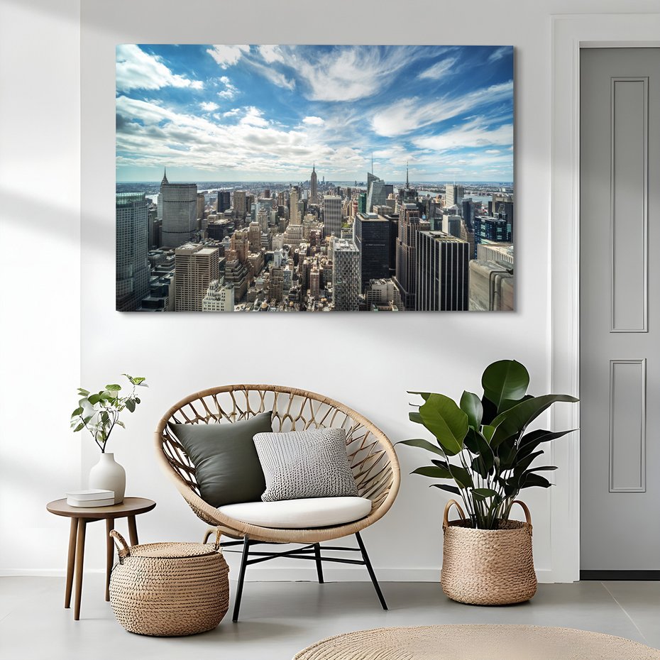 Obraz na płótnie - miasto, budynki, niebo