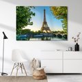 Obraz na płótnie - Paryż, wieża Eiffla, most