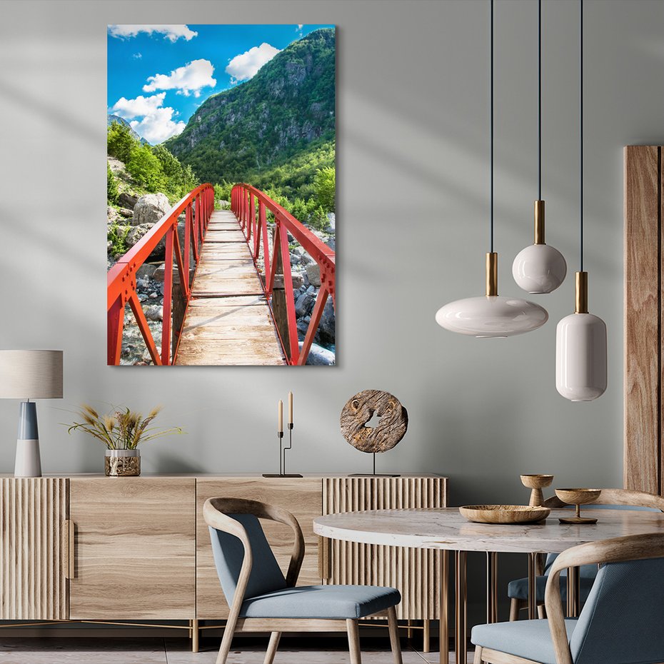 Obraz na płótnie - most, góry, natura