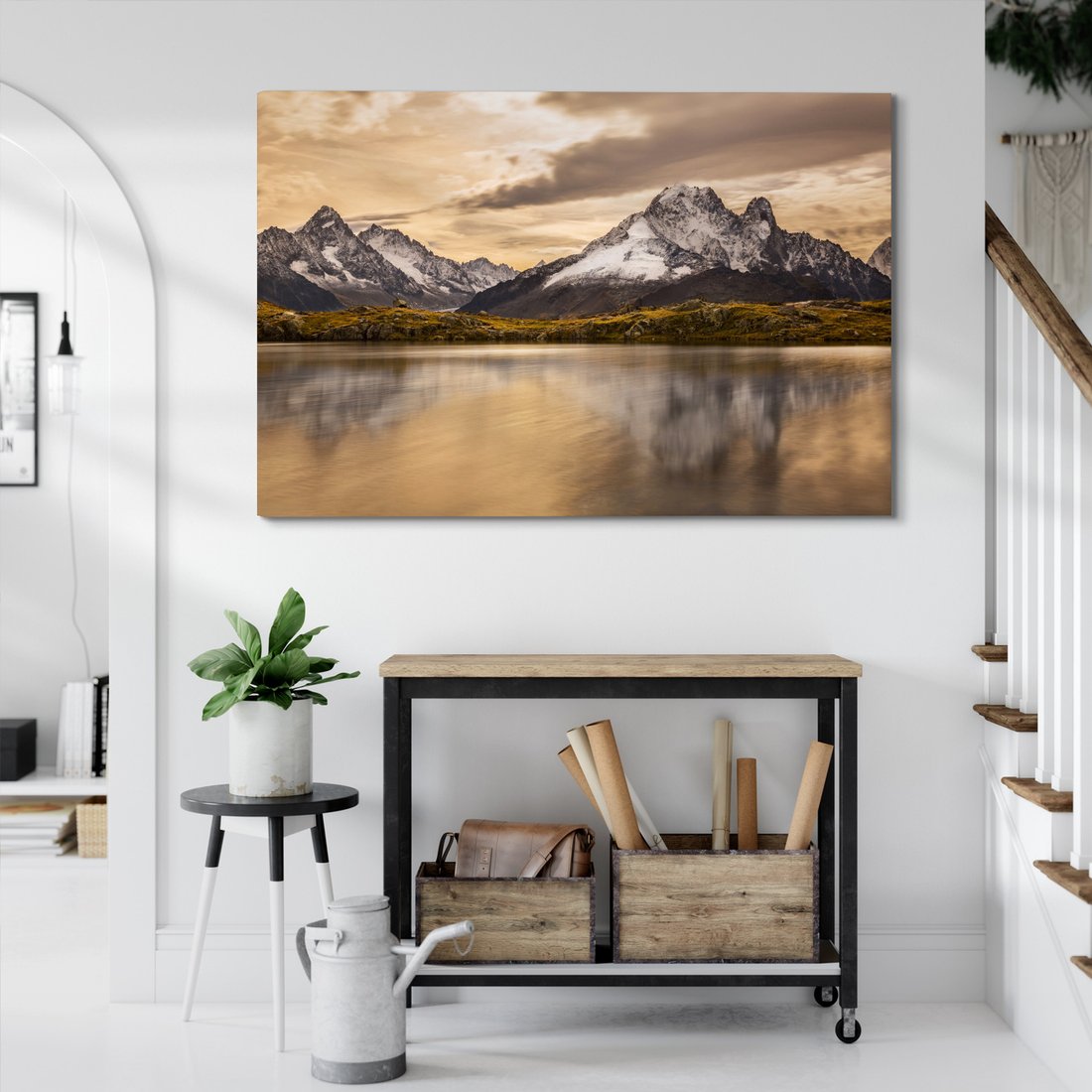 Obraz na płótnie - góry, jezioro, krajobraz