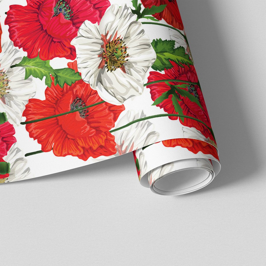 Tapeta - maki, liście, pąki