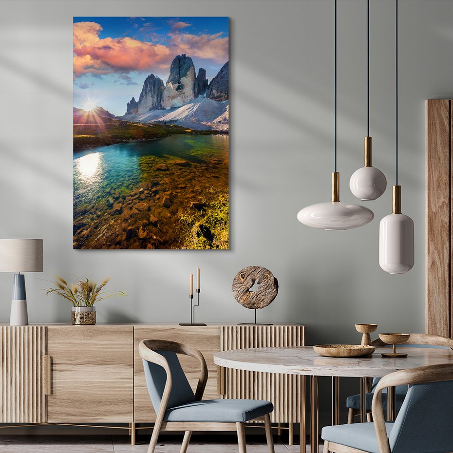 Obraz na płótnie - góry, jezioro, krajobraz