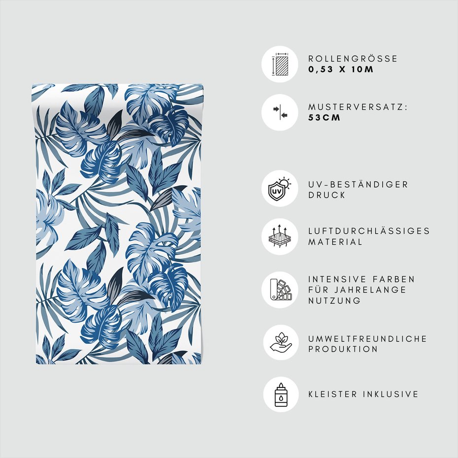 Tapeta - liście, monstera, tropikalny