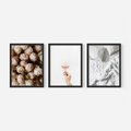 Zestaw obrazy w ramie, plakaty - róże, wino, pościel - rama czarna