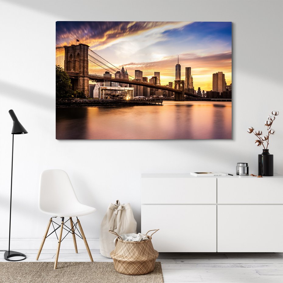 Obraz na płótnie - most, miasto, woda