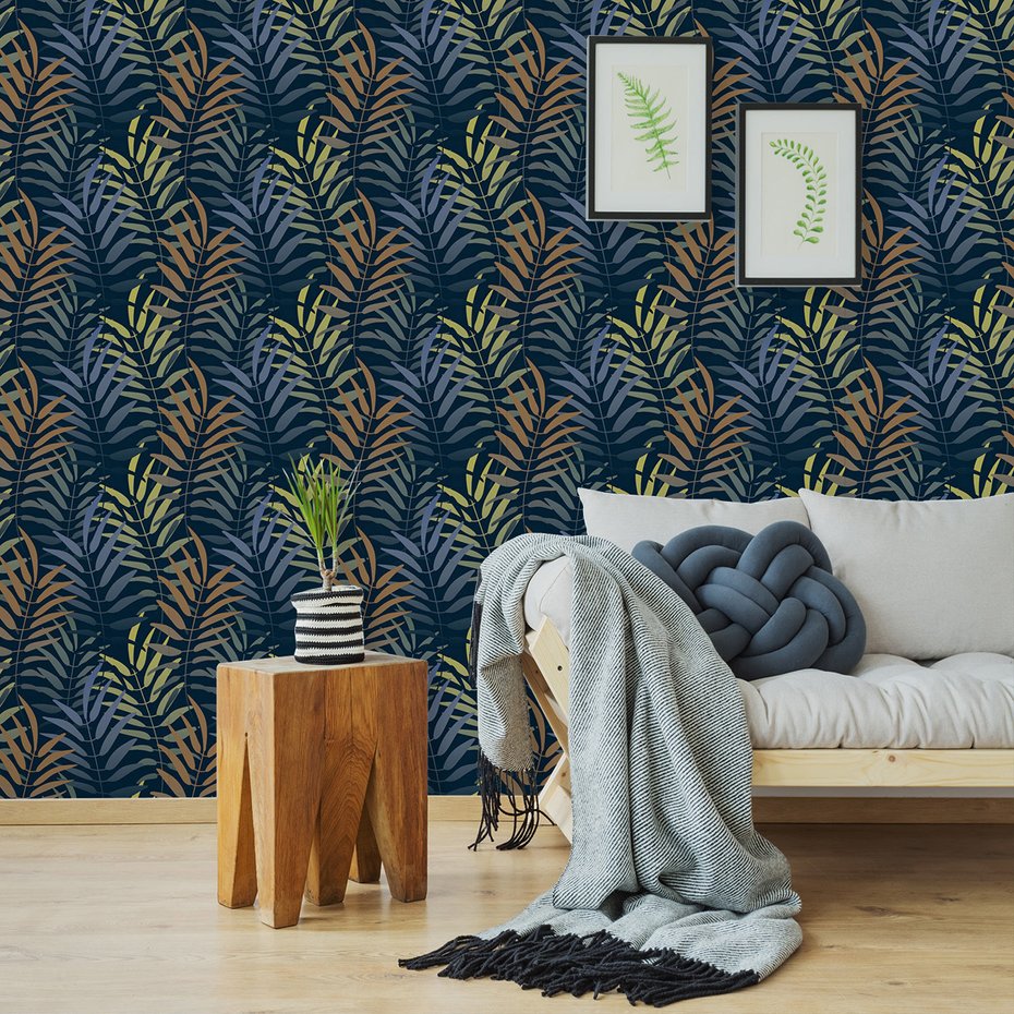 Tapeta - liście, ornament, tło