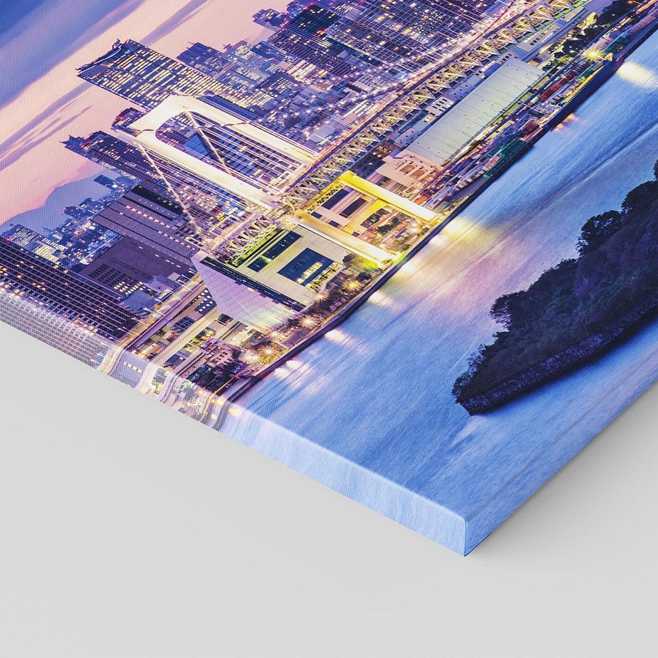 Obraz na płótnie - miasto, most, panorama