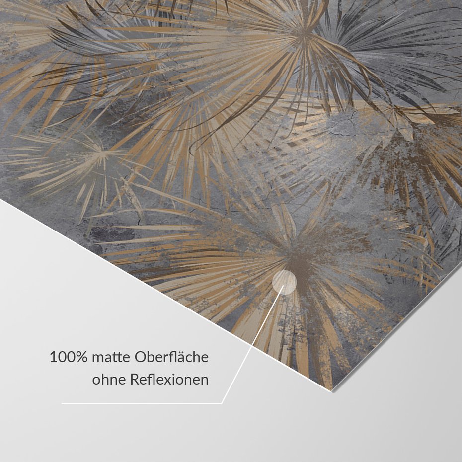 Fototapeta - beton, palmy, liście